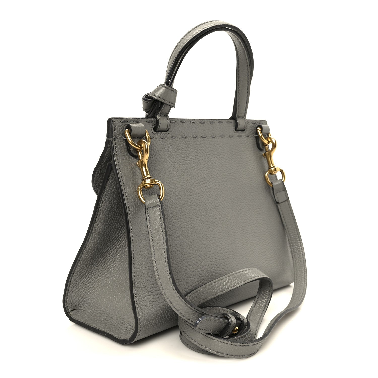 Cellarius Calfskin Mini GG Marmont Top Handle Bag Deep Grey