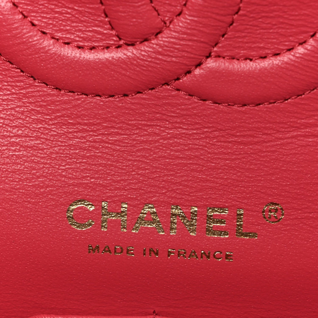 Caviar Quilted Medium Double Flap Pink