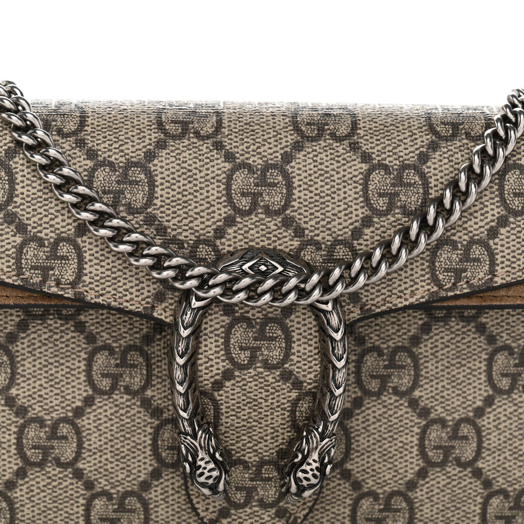 GG Supreme Monogram Super Mini Dionysus Shoulder Bag Taupe