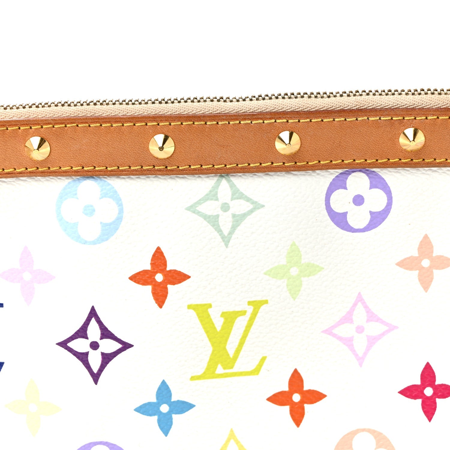 Monogram Multicolor Pochette Accessories White