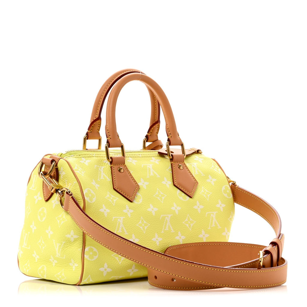 Calfskin Monogram Speedy P9 Bandouliere 25 Lemonade Yellow