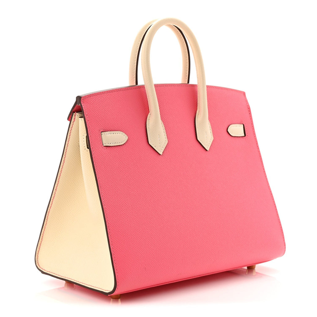 Epsom Horseshoe Birkin Sellier 25 Rose Azalee Nata
