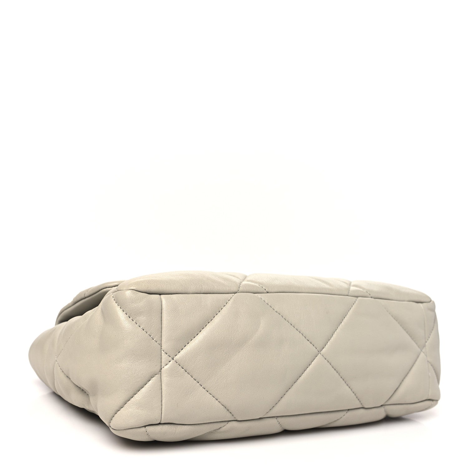 Lambskin Quilted Large Chanel 19 Flap Grey