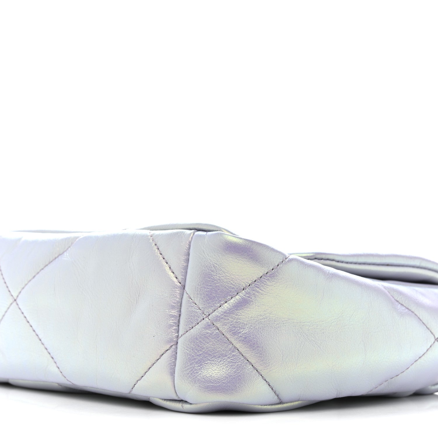 Iridescent Calfskin Quilted Medium Chanel 19 Flap Light Purple Blue