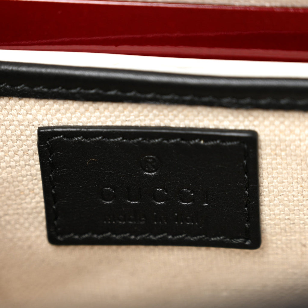 GG Supreme Monogram Horsebit 1955 Soft Small Shoulder Bag Beige Black