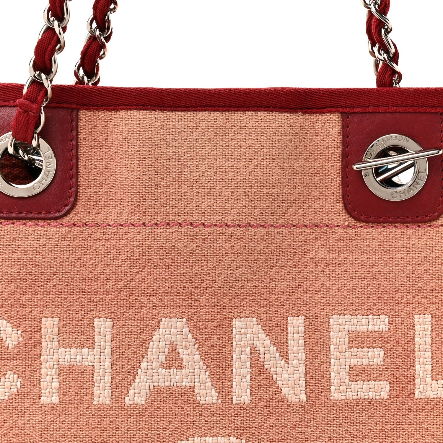Canvas Mini Deauville Tote Red