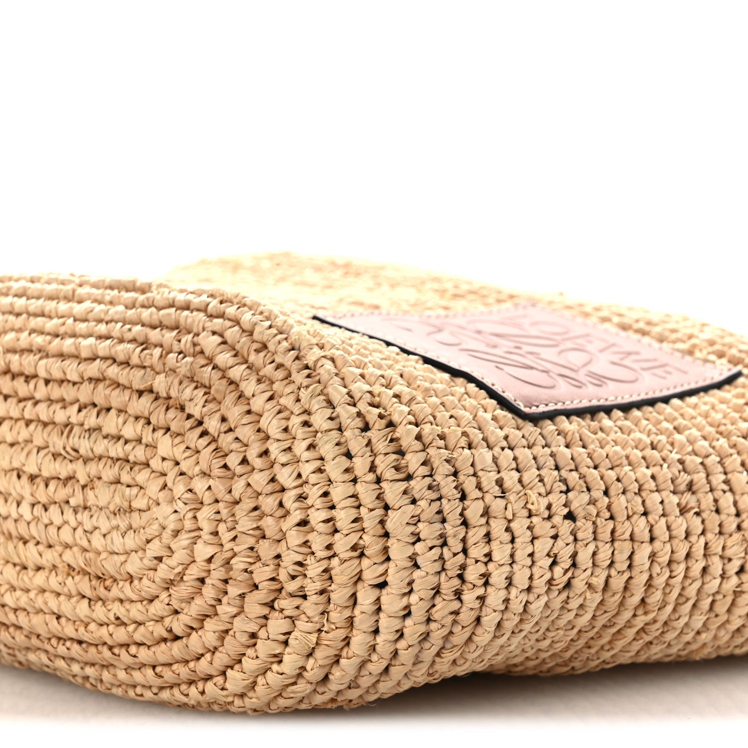 Calfskin Raffia Anagram Paulas Ibiza Pochette Bag Natural Tan