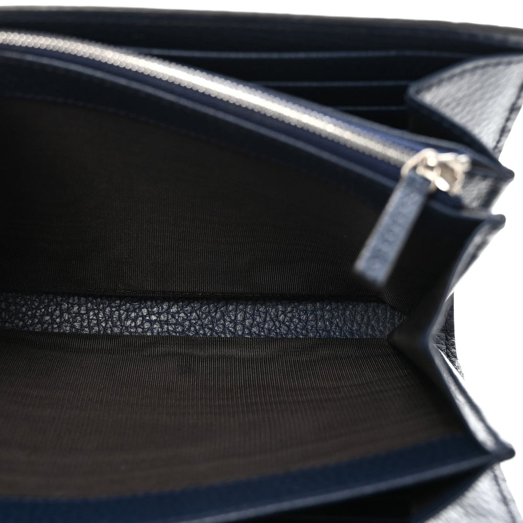 Dollar Calfskin Crystal Mini Dionysus Chain Wallet Blue Agata Black Diamond