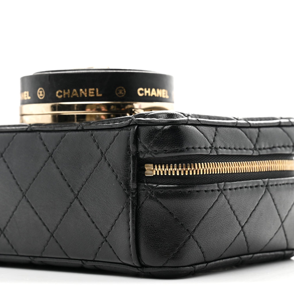 Lambskin Quilted Coco Click Bag Black