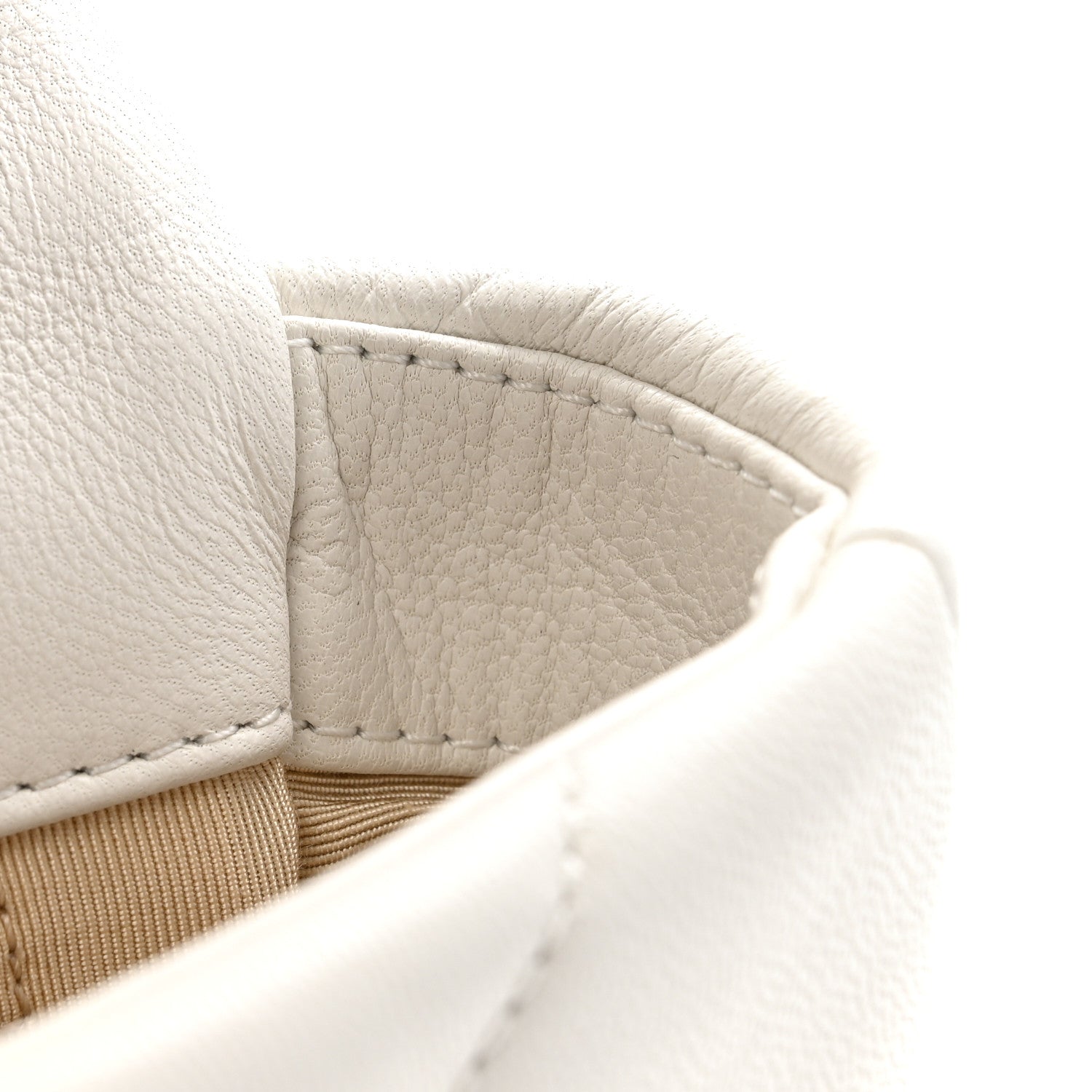 Goatskin Quilted Medium Chanel 19 Flap White