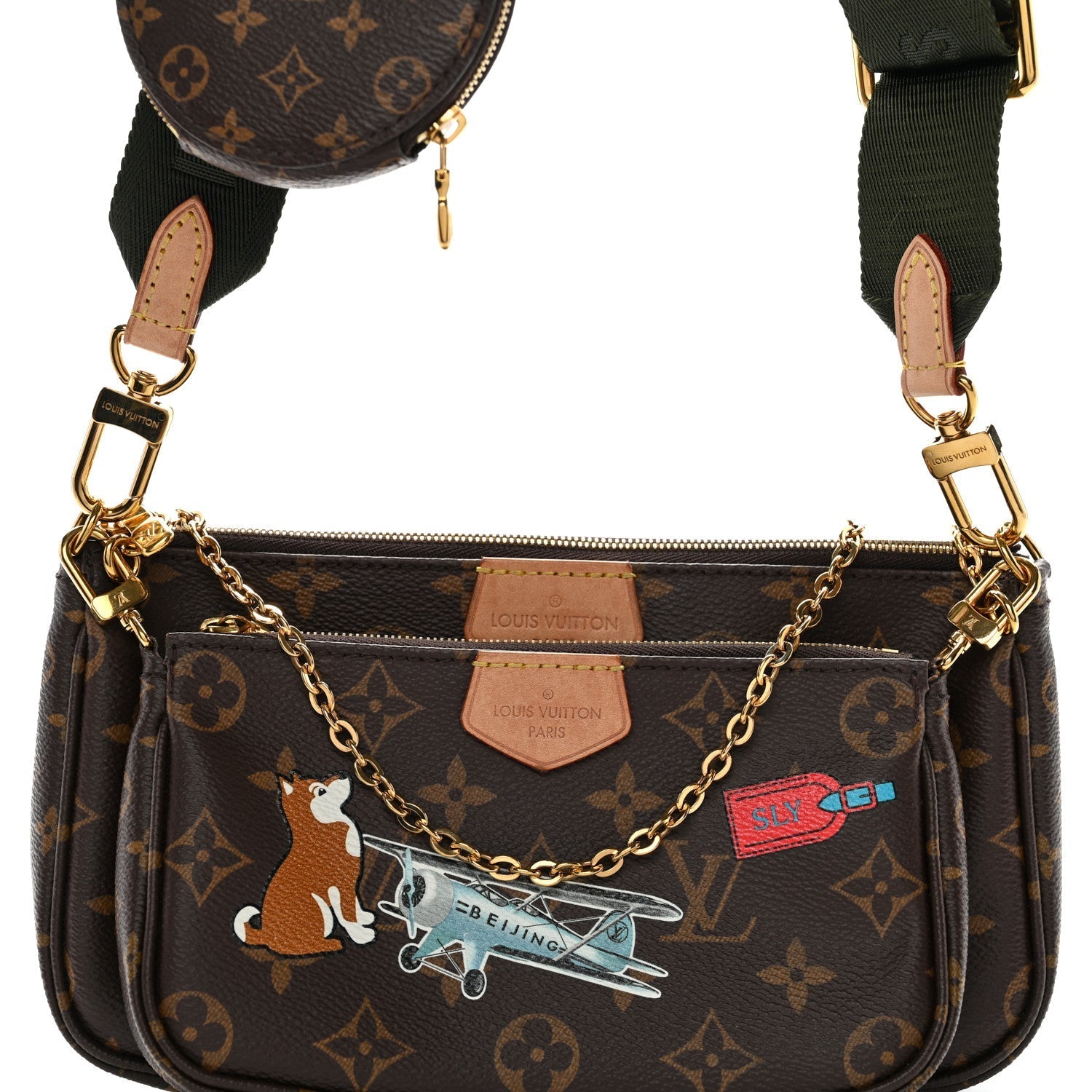 Monogram My LV World Tour Multi Pochette Accessories Kaki