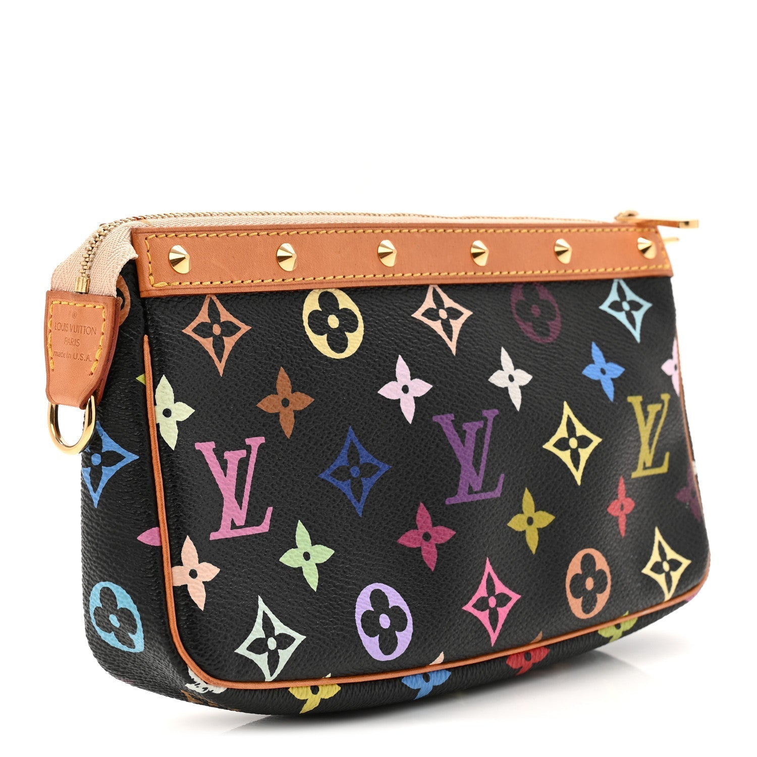Monogram Multicolor Pochette Accessories Black
