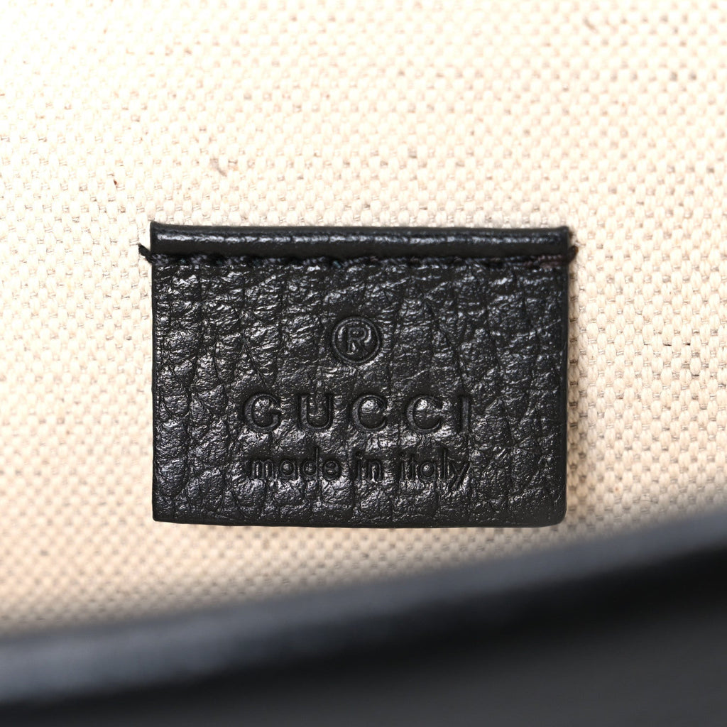 Dollar Calfskin Enamel Small Dionysus Shoulder Bag Black Electric Blue