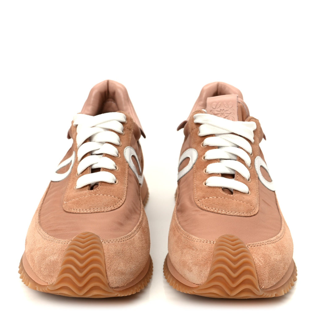 Nylon Suede Flow Runner Sneakers 40 Powder