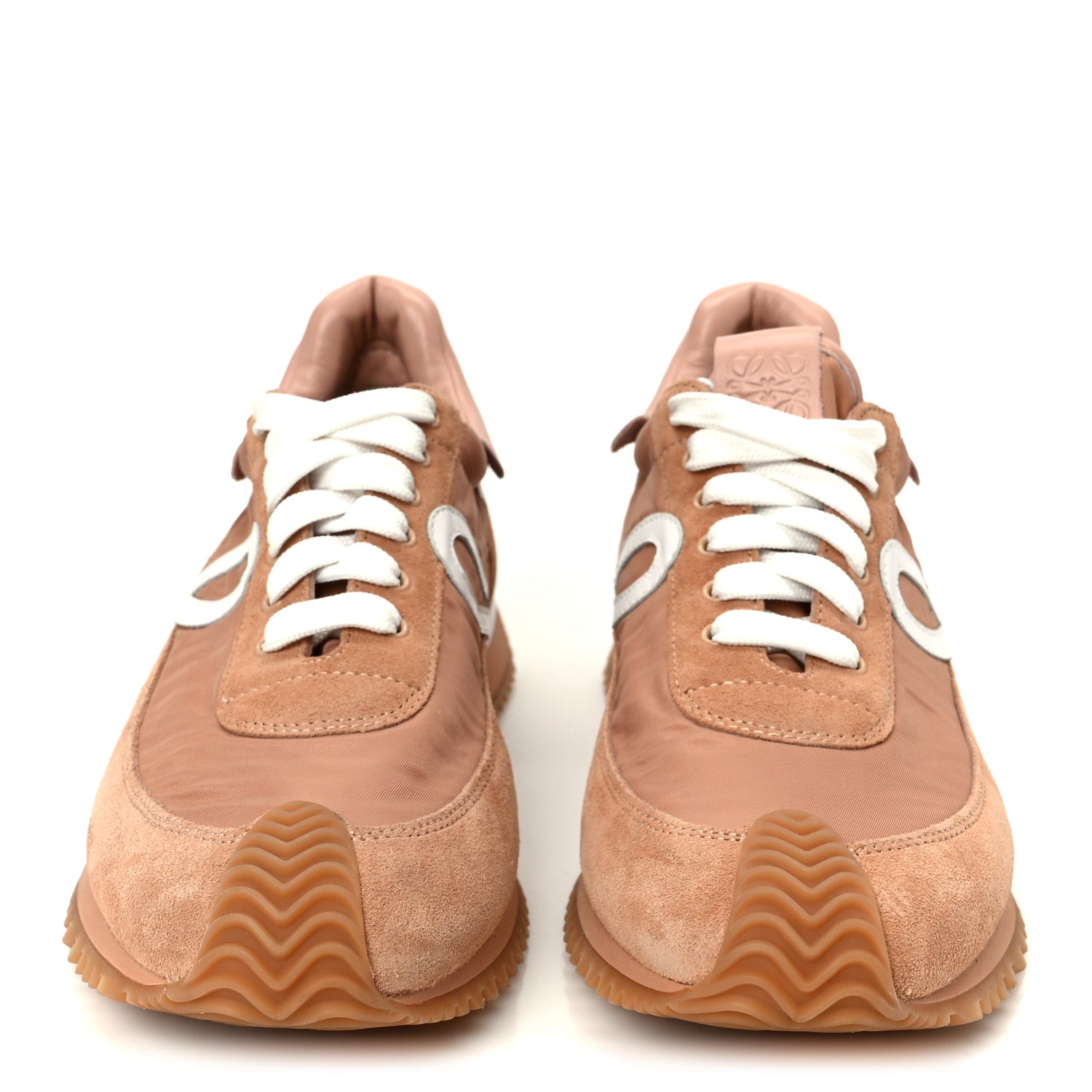 Nylon Suede Flow Runner Sneakers 40 Powder