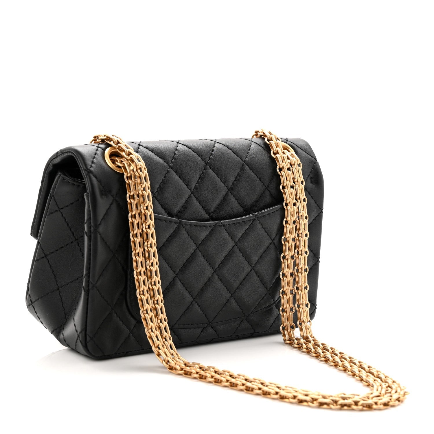 Calfskin Quilted 2.55 Reissue Mini Flap Black