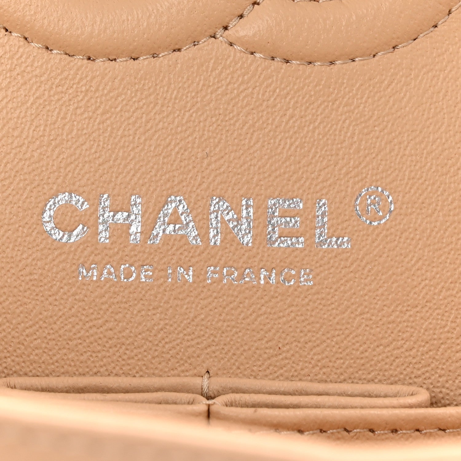 Caviar Quilted Small Double Flap Beige