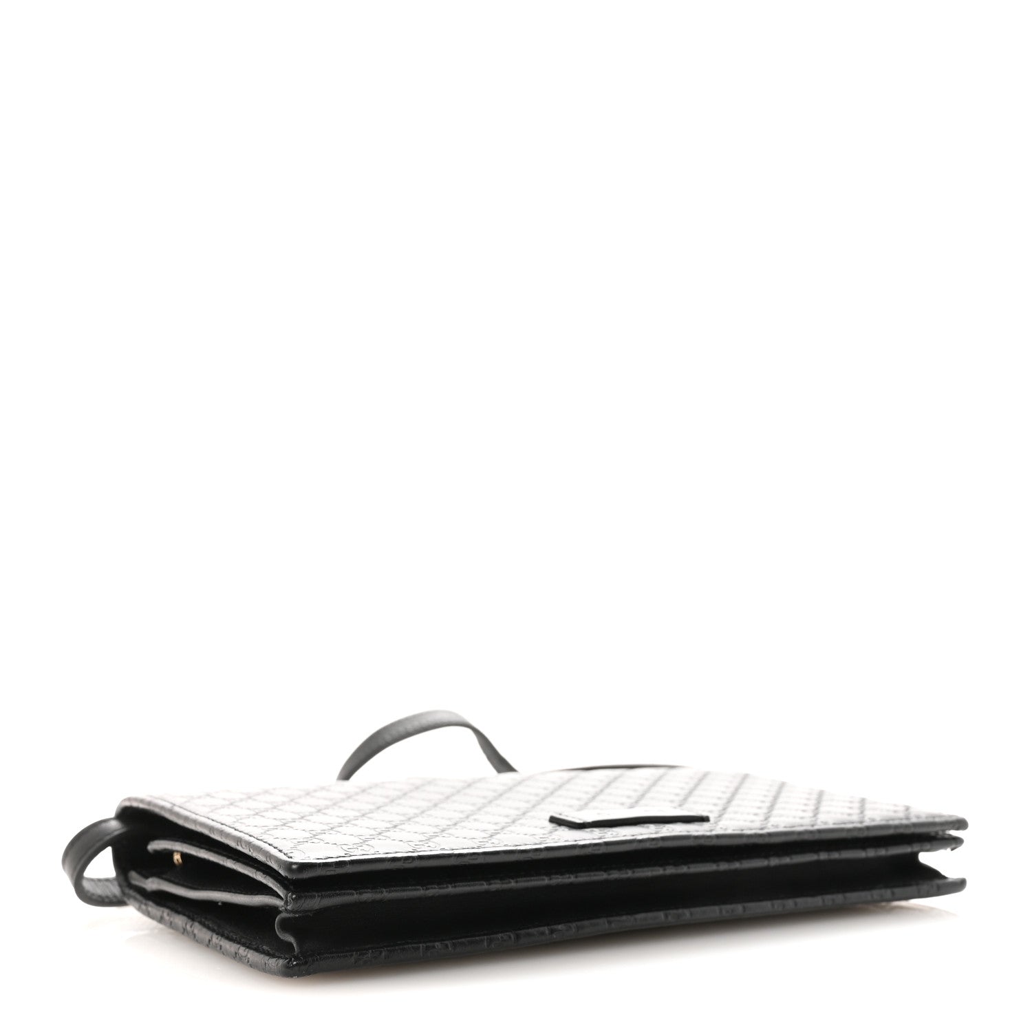 Microguccissima Crossbody Wallet Black