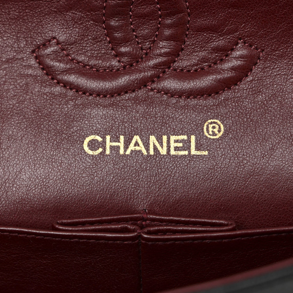 Lambskin Quilted Small Double Flap Black