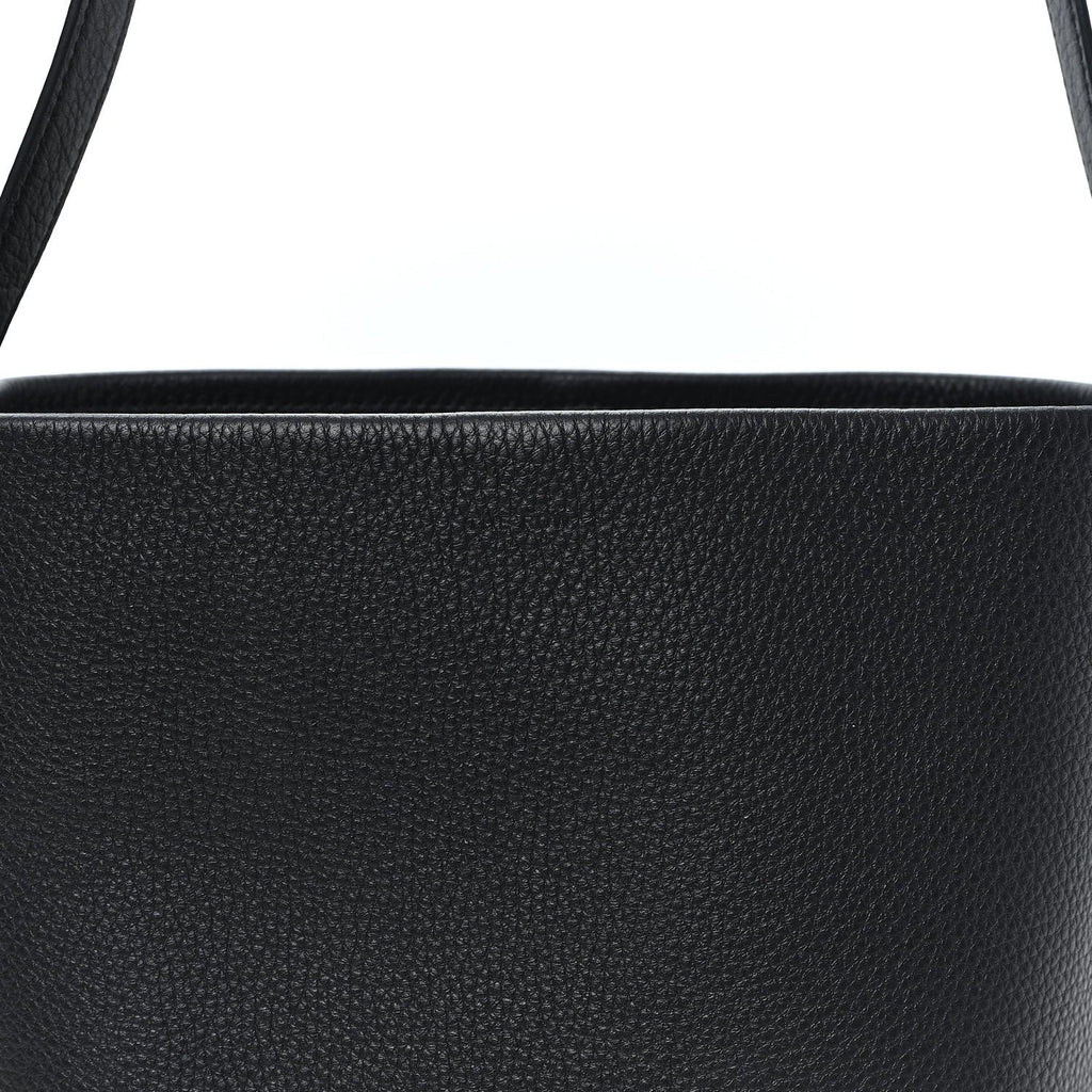 Grained Calfskin Medium N/S Park Tote Black