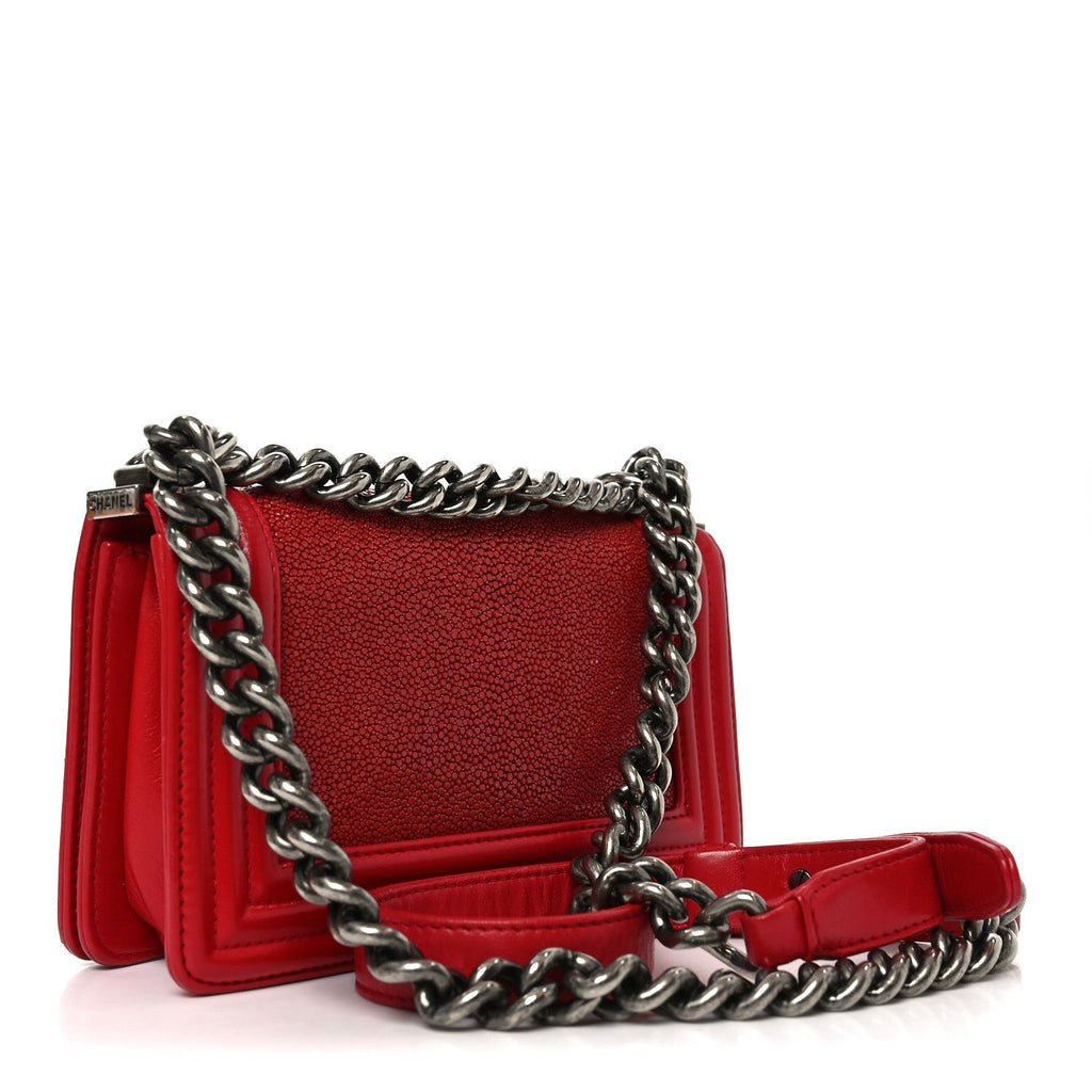 Galuchat Stingray Small Boy Flap Red