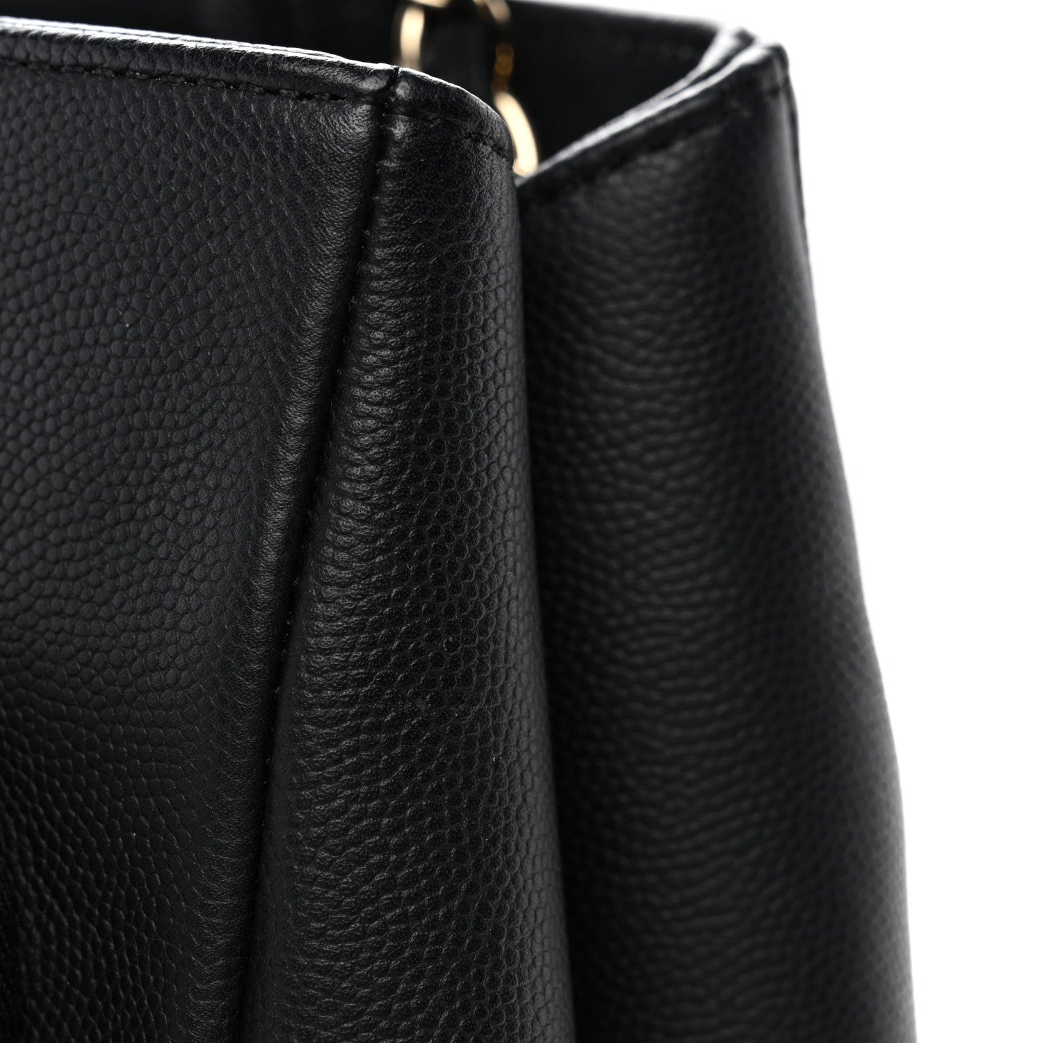 Caviar Quilted Small Business Affinity Shopping Bag Black