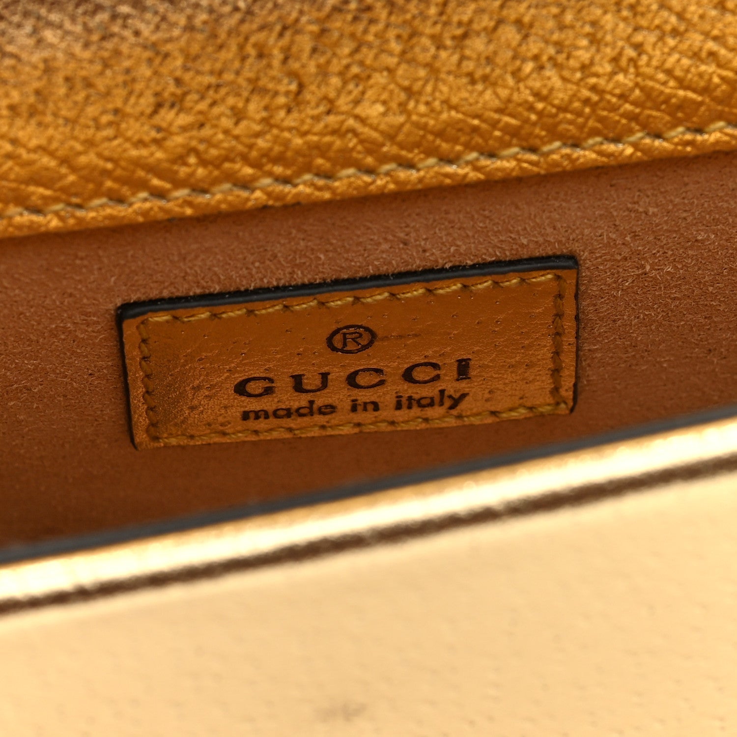 Metallic Calfskin Super Mini Dionysus Shoulder Bag Gold