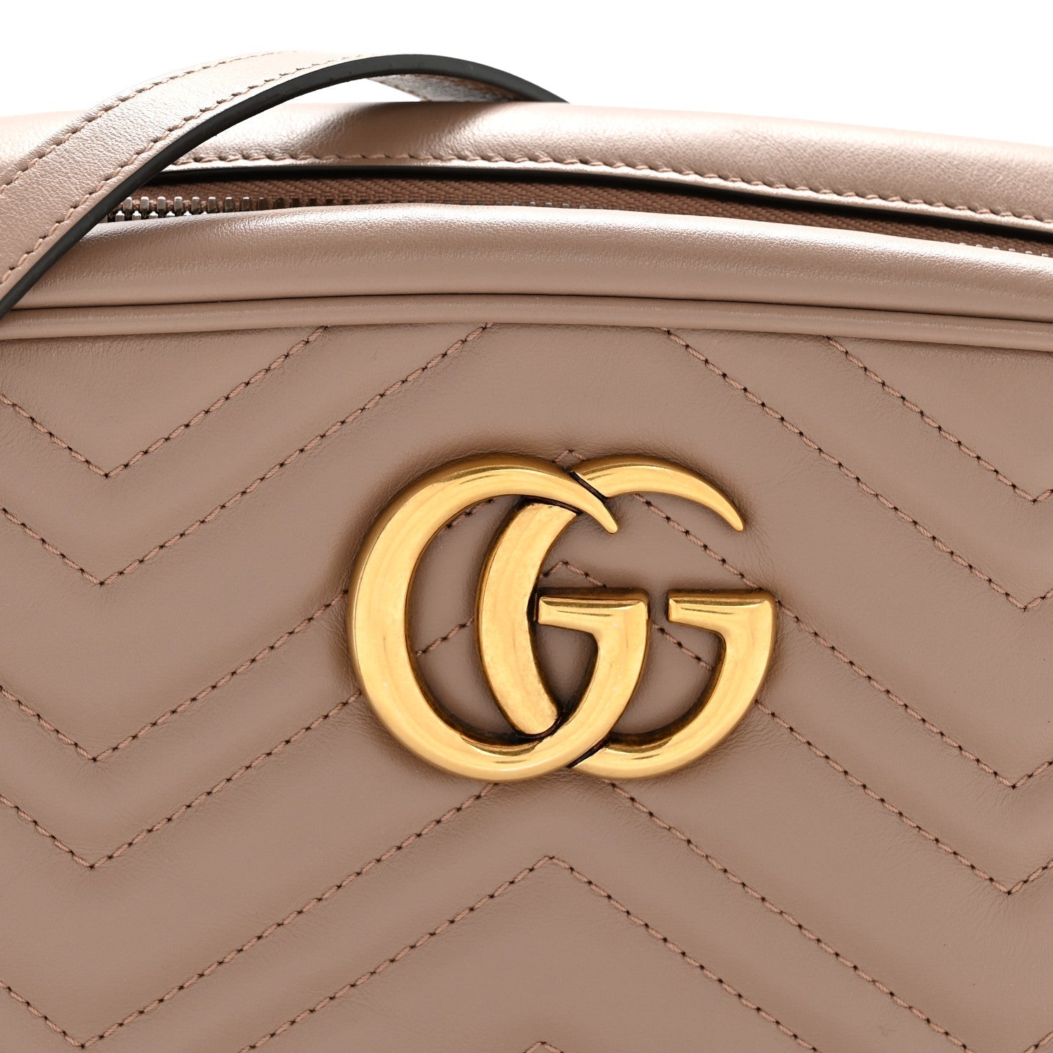 Calfskin Matelasse Small GG Marmont Chain Shoulder Bag Porcelain Rose