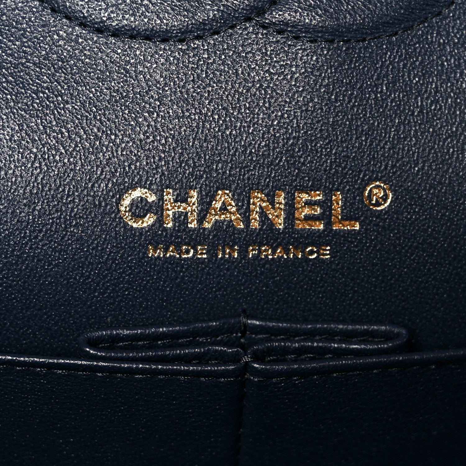 Caviar Quilted Medium Double Flap Navy
