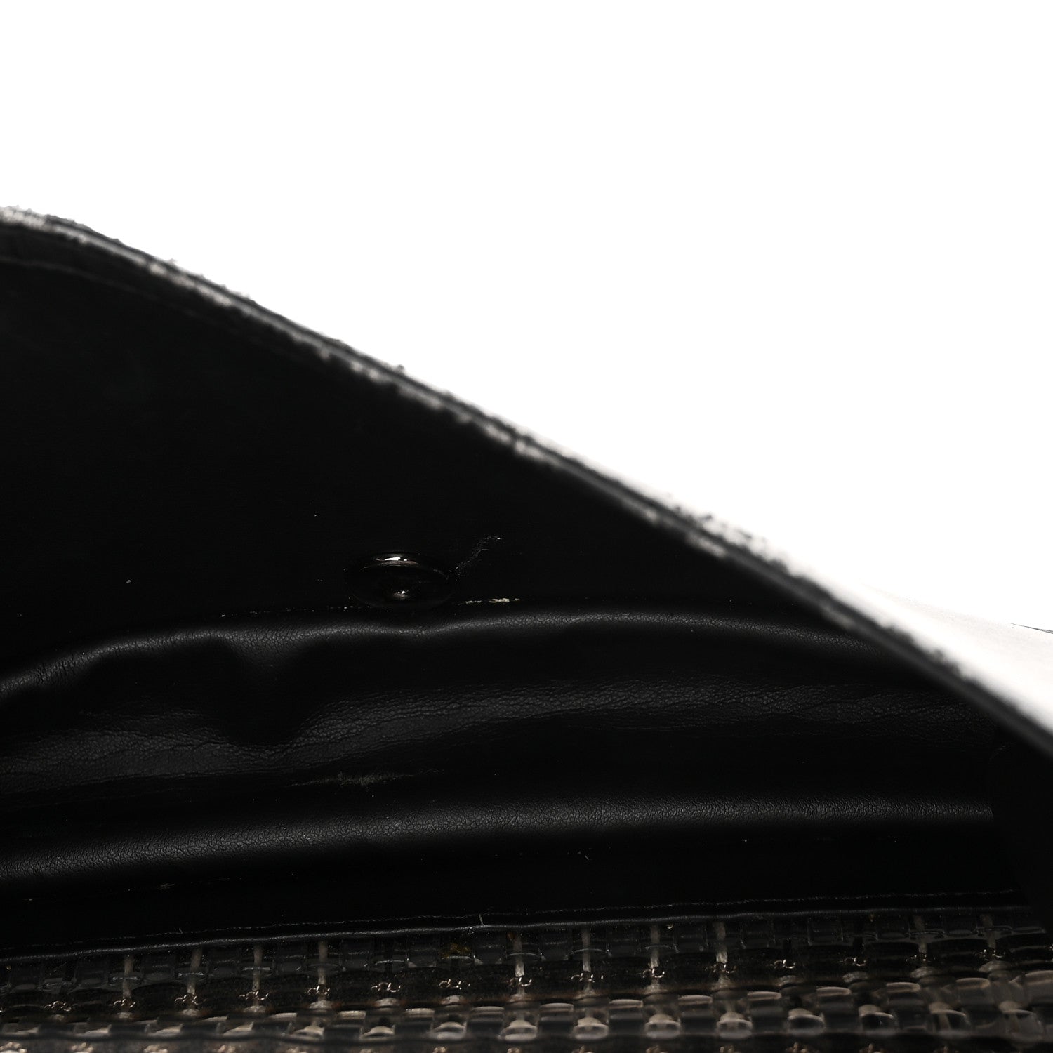 PVC Thread Woven Medium Boy Flap Black