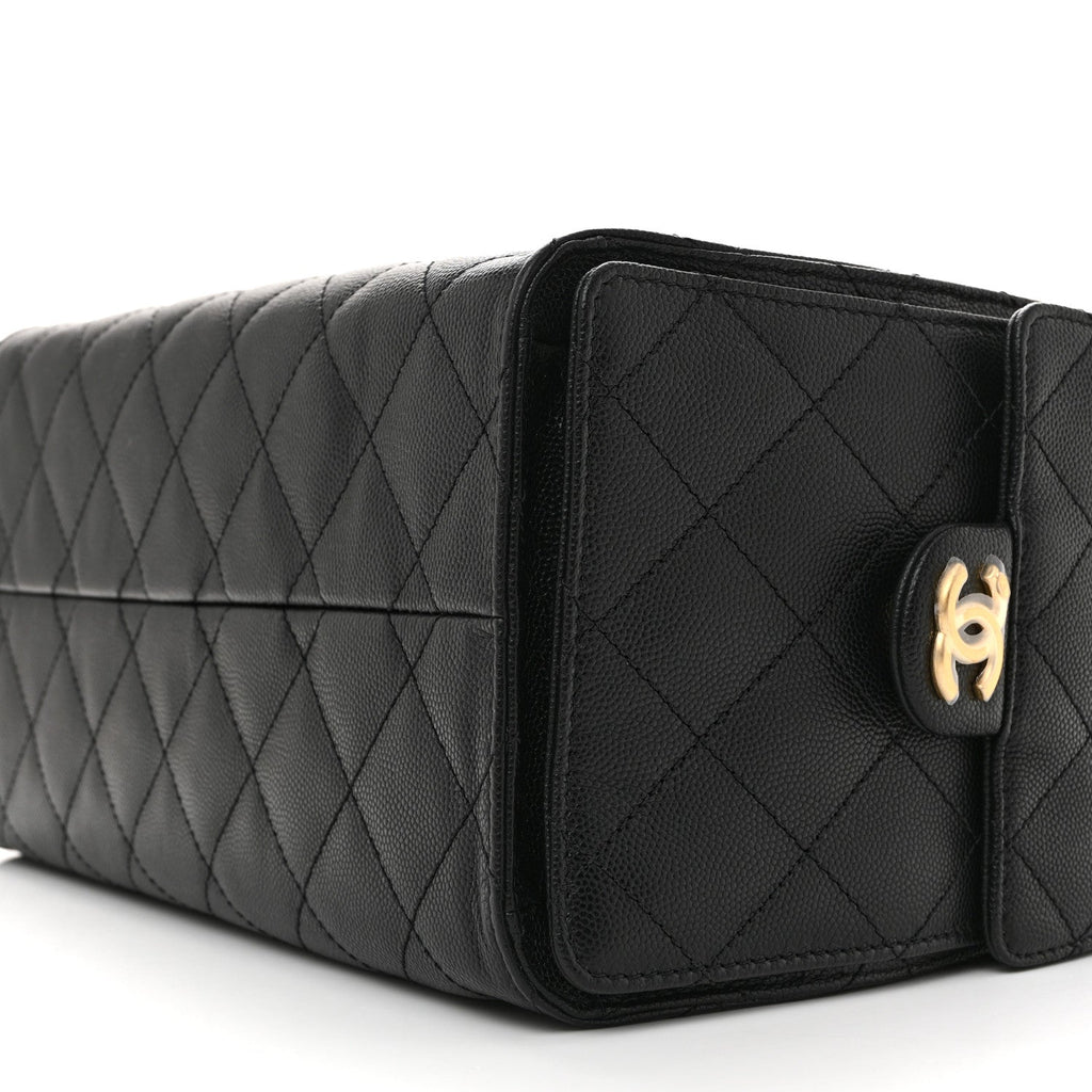 Caviar Quilted Small Chanel 25 Handbag Black