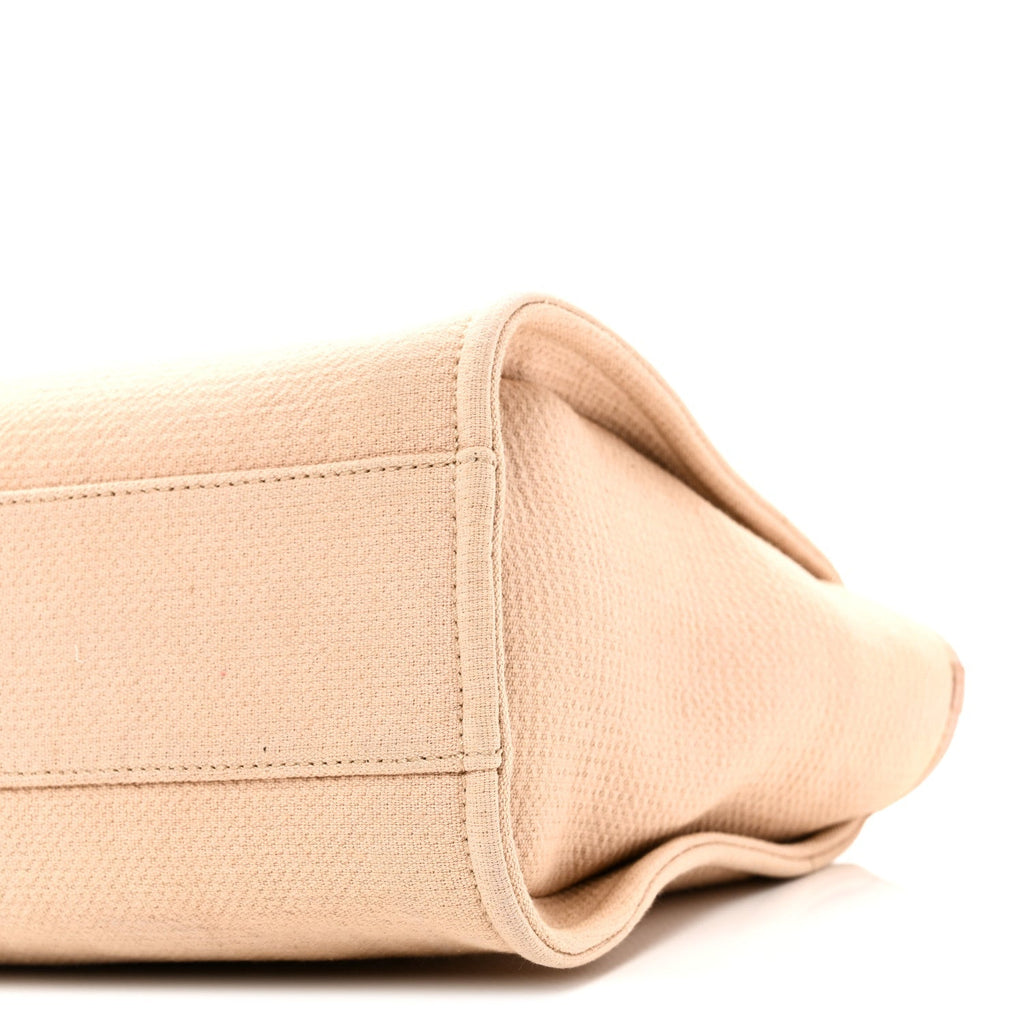 Mixed Fibers Small Deauville Tote Beige