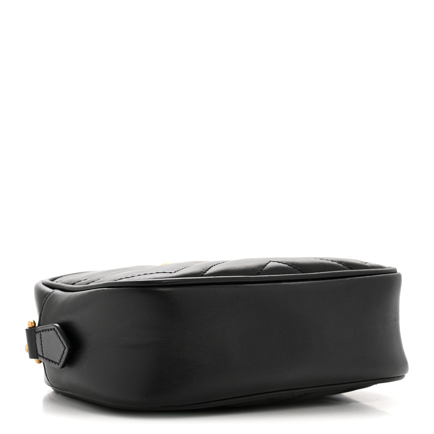 Calfskin Matelasse Mini GG Marmont Chain Shoulder Bag Black