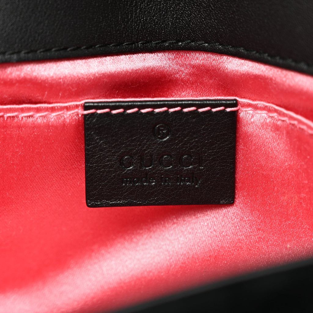 Velvet Matelasse Mini GG Marmont Shoulder Bag Black