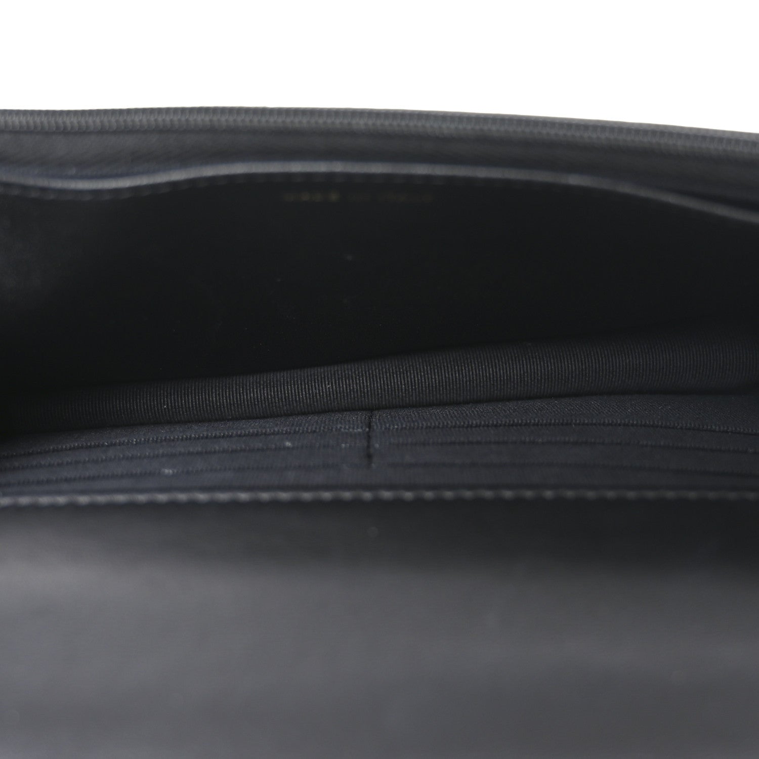 Lambskin Quilted Crystal Handle Wallet On Chain WOC Black