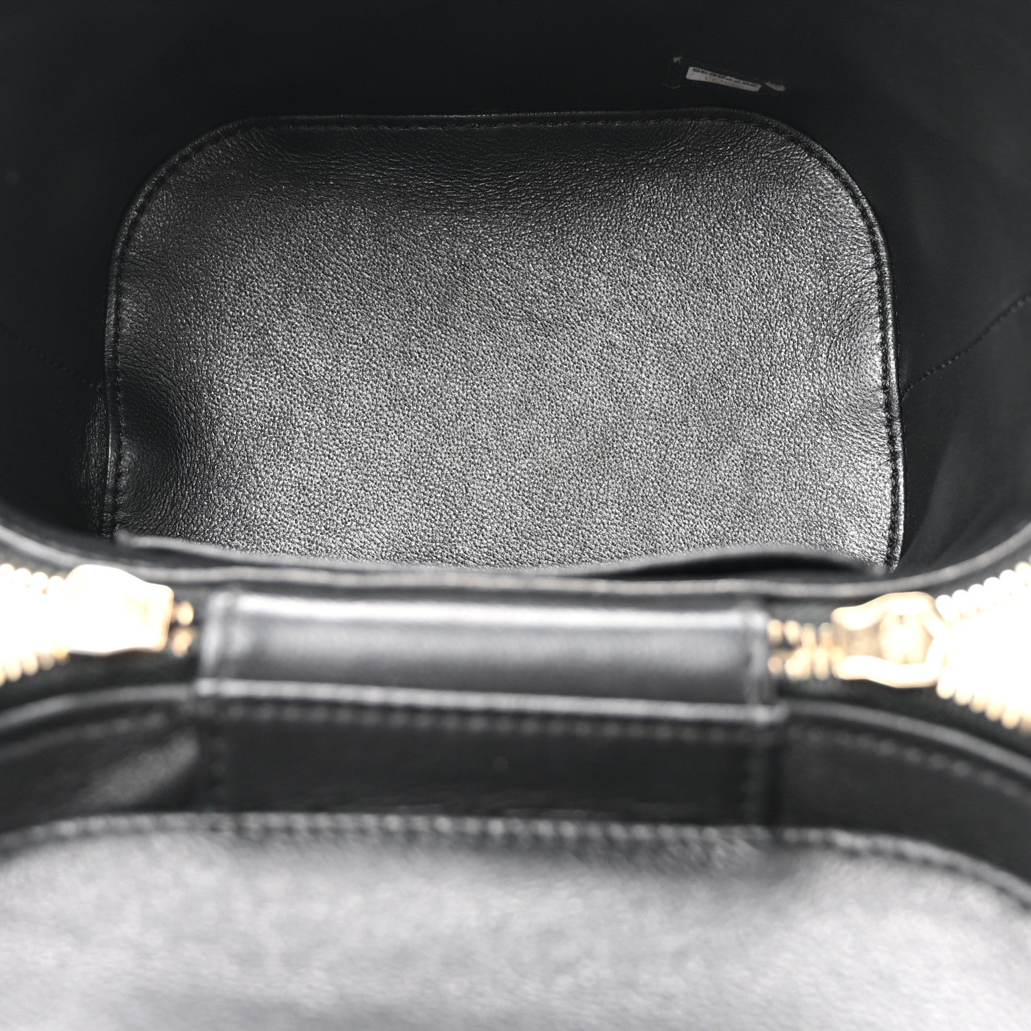 Lambskin Quilted Trendy Vanity Case Black