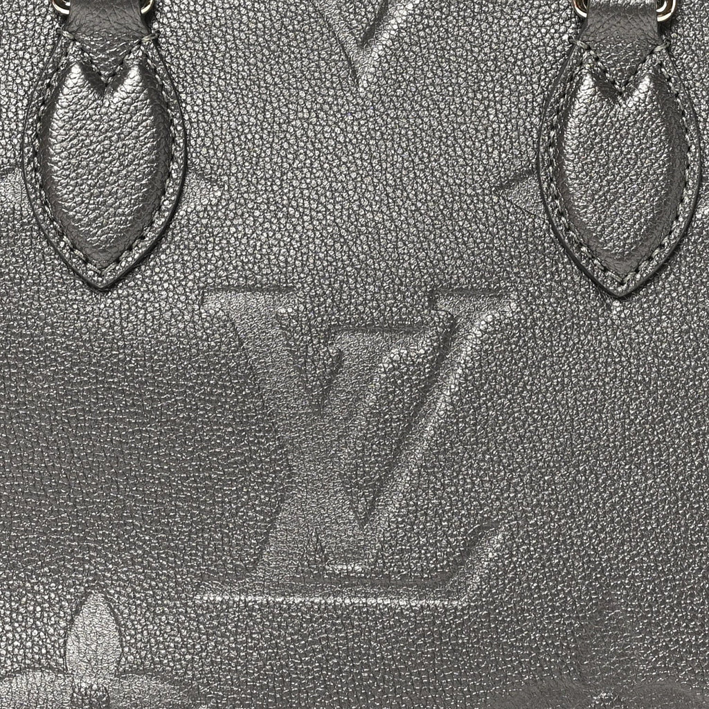 Metallic Empreinte Monogram Giant Onthego PM Gun Metal