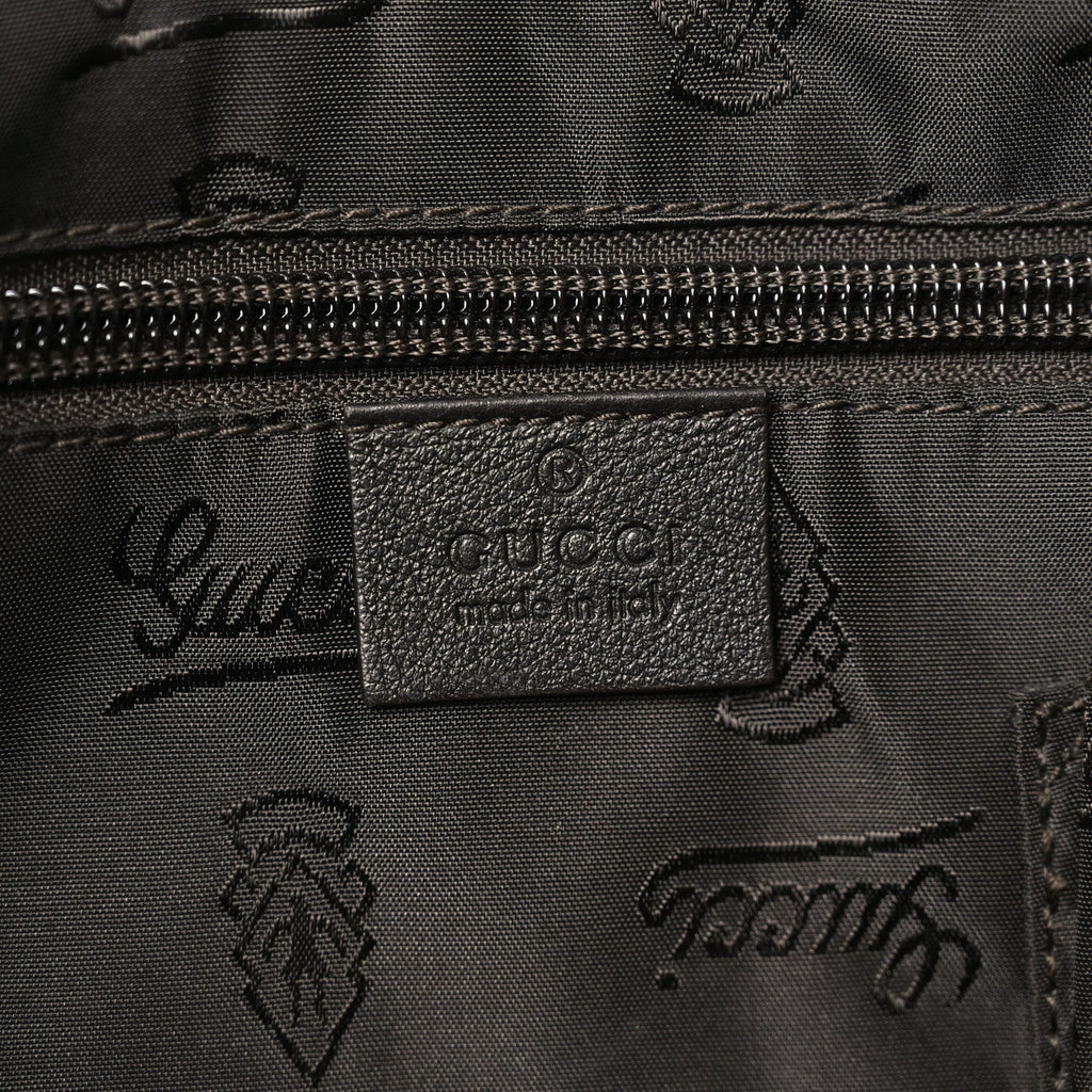 Guccissima Medium Flat Messenger Bag Black
