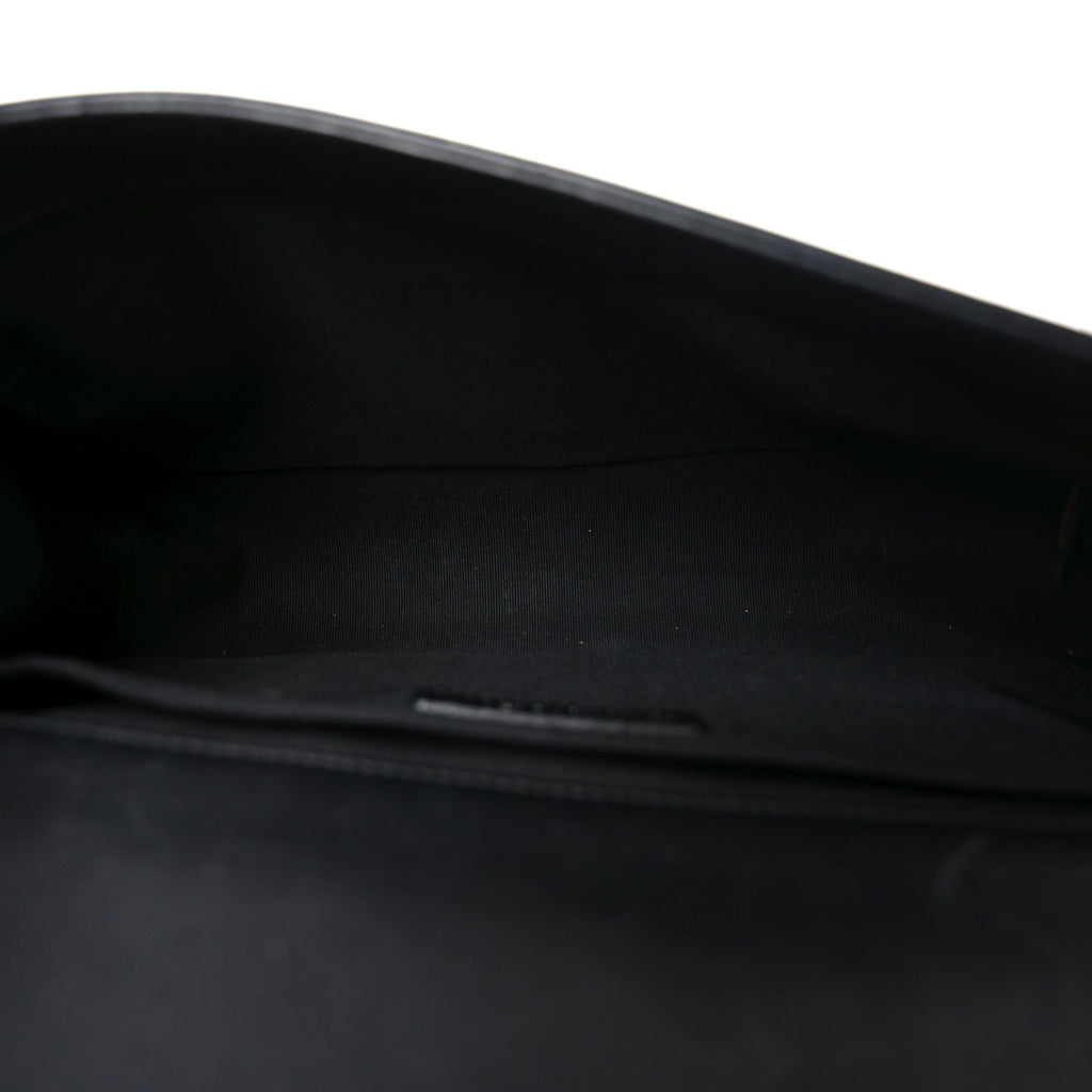 Calfskin Quilted Medium Boy Flap Black