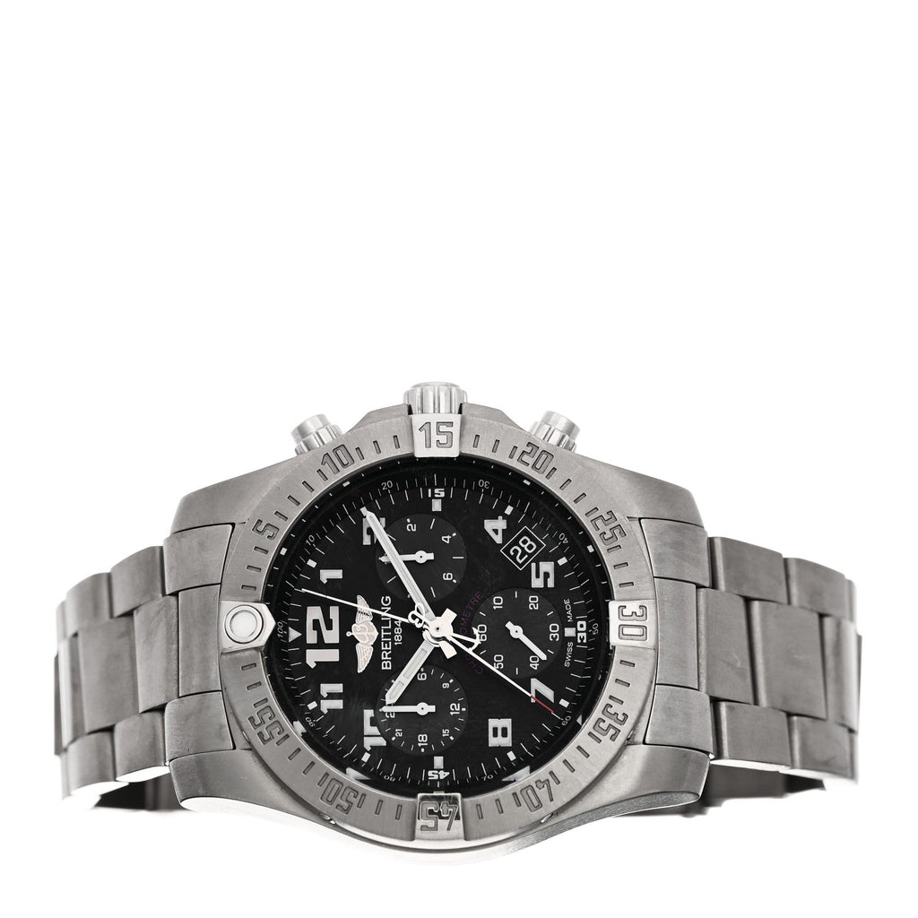 Titanium 43mm Chronospace Evo B60 Chronograph Quartz Watch Black EB6010