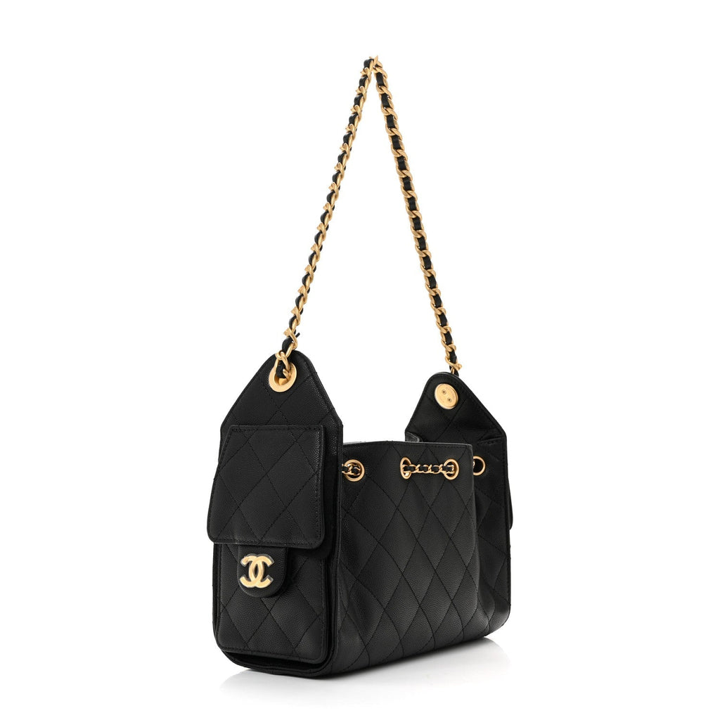 Caviar Quilted Mini Chanel 25 Handbag Black