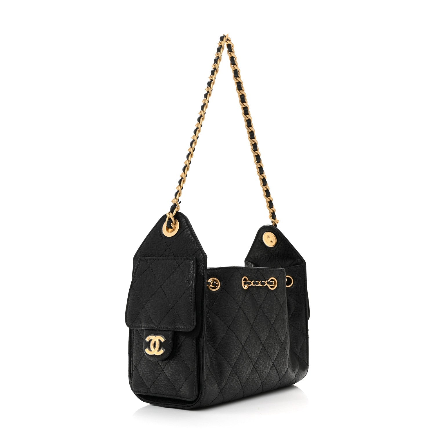 Caviar Quilted Mini Chanel 25 Handbag Black