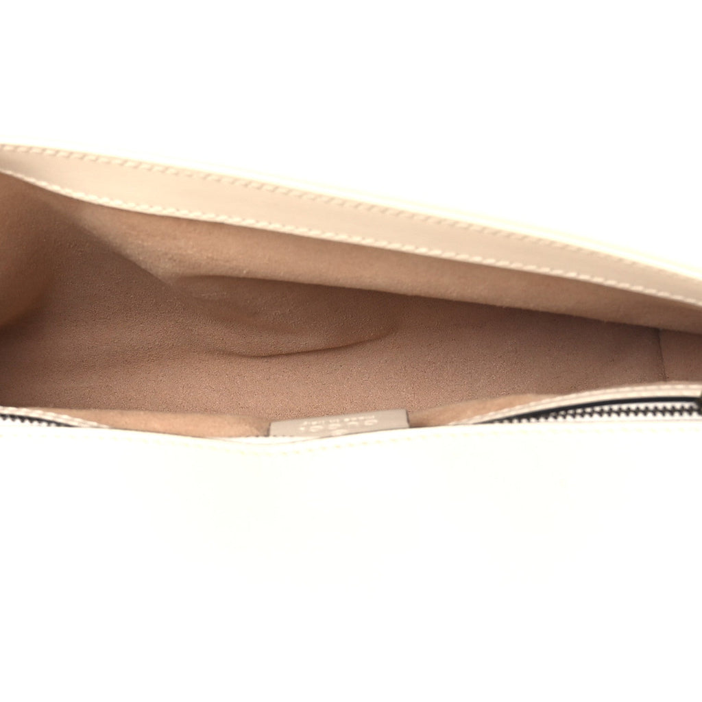 Calfskin Matelasse Small GG Marmont Shoulder Bag White