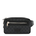 Soft GG Supreme Monogram Web Belt Bag Black Grey