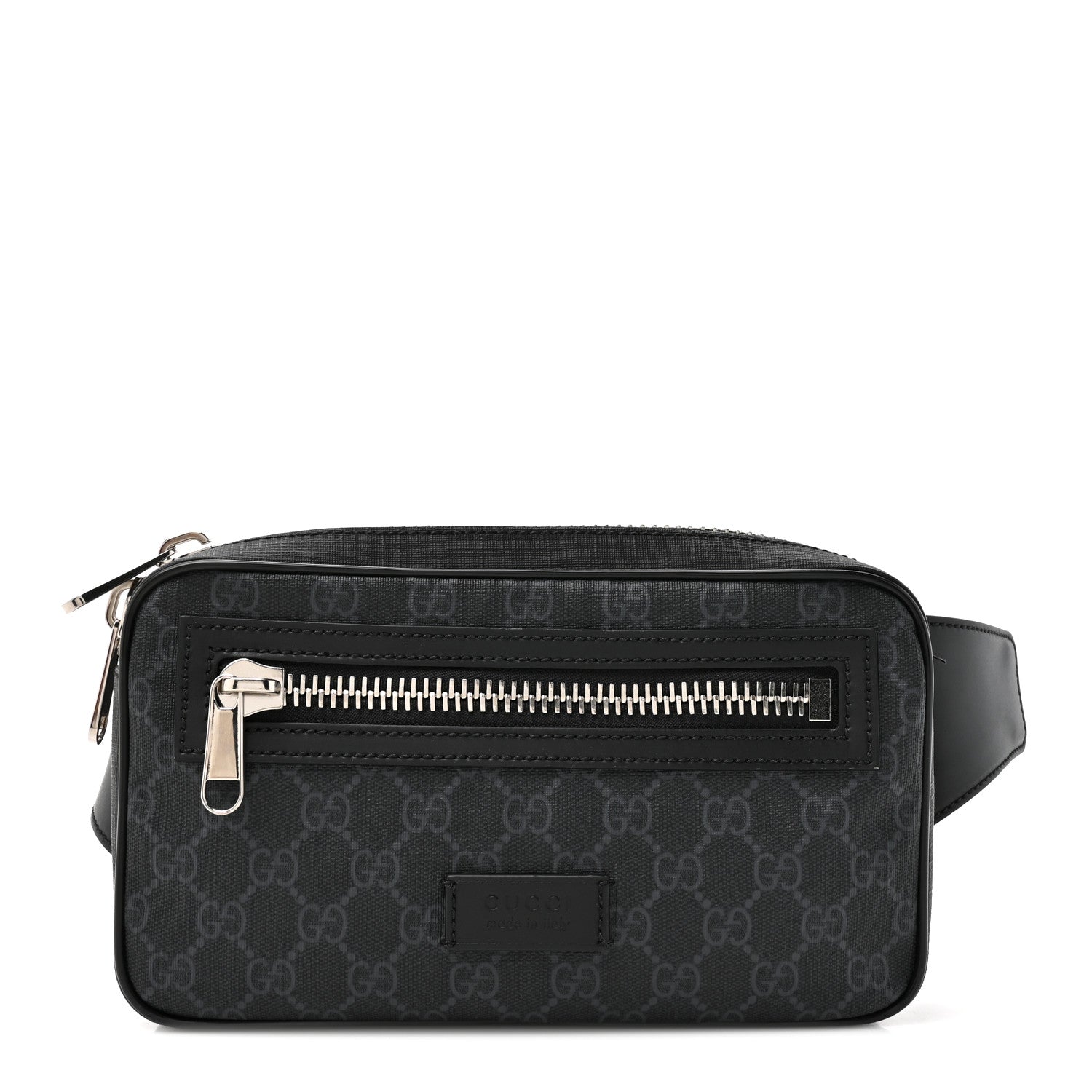 Soft GG Supreme Monogram Web Belt Bag Black Grey