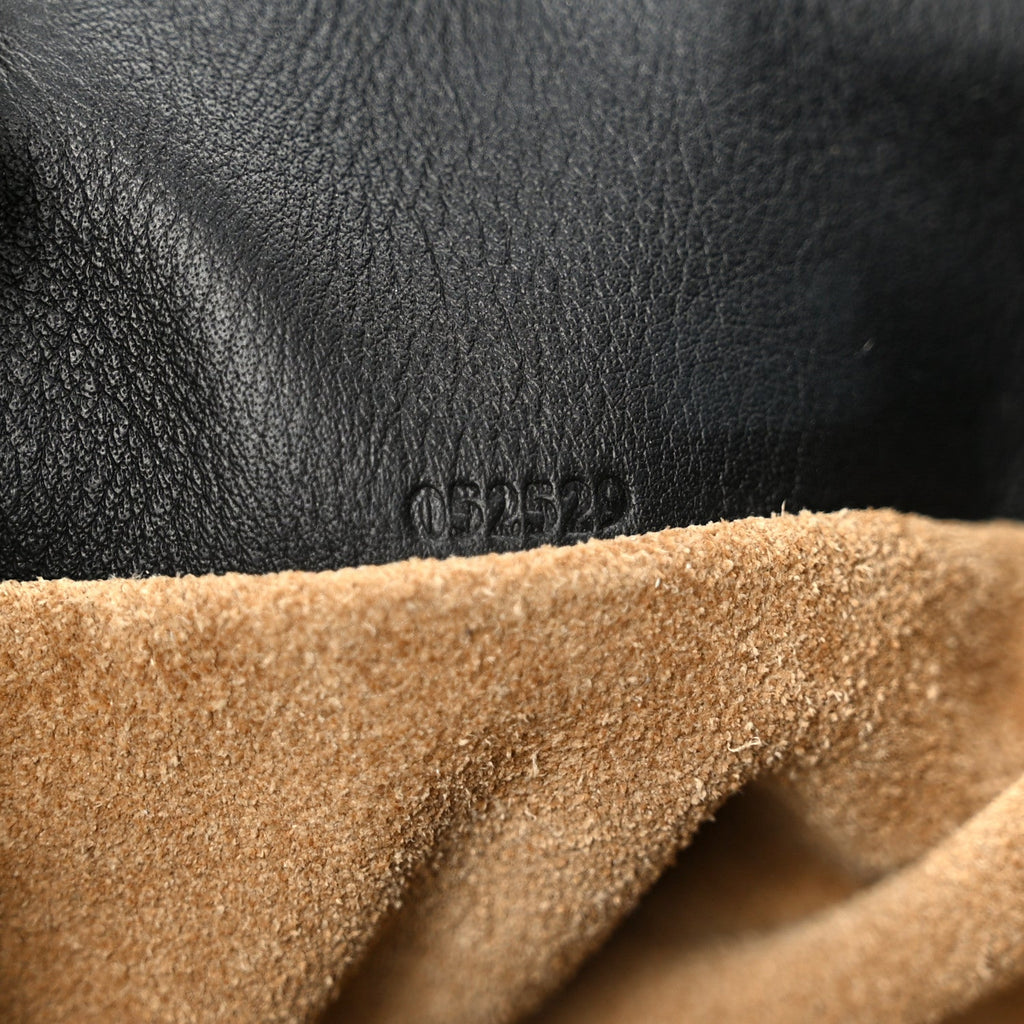 x Albers Nappa Calfskin Medium Flamenco Clutch Black Burgundy