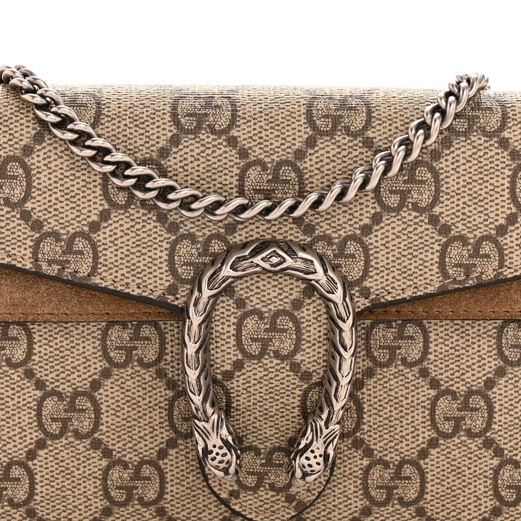 GG Supreme Monogram Super Mini Dionysus Shoulder Bag Taupe