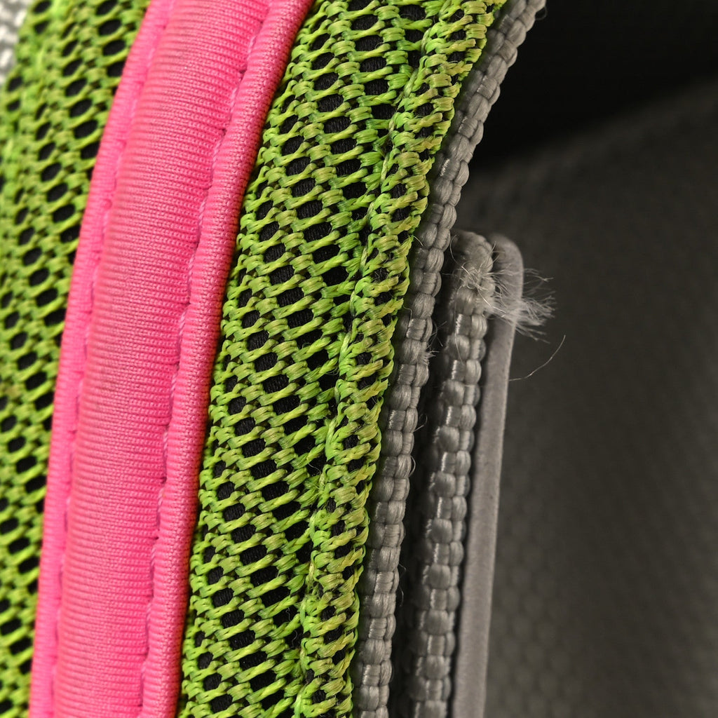 Canvas Quilted Medium Fluo Boy Flap Dark Grey Fuchsia Green
