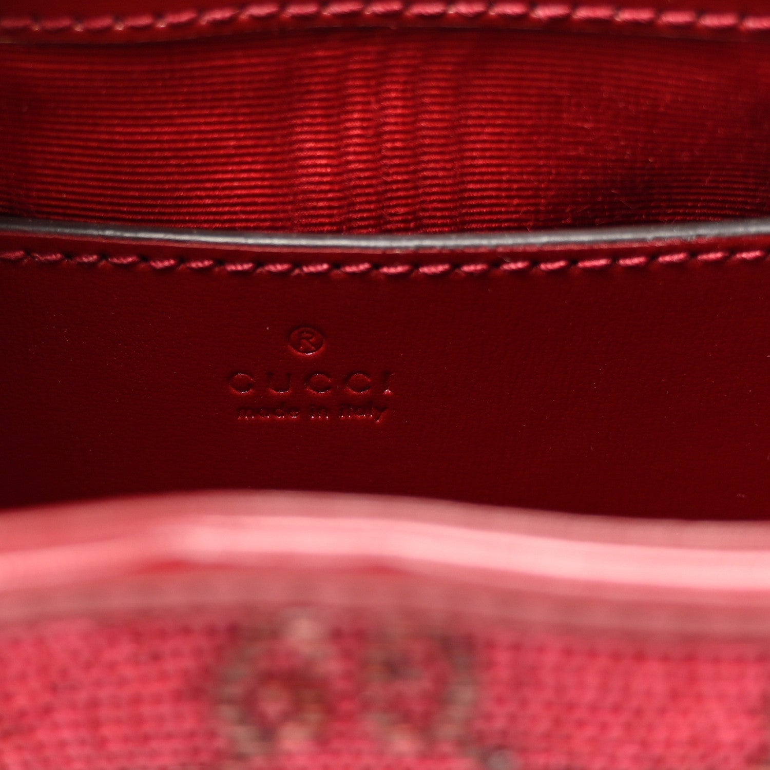 Calfskin Beaded Embroidery GG Monogram Mini Jackie 1961 Cherry Red