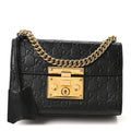 Guccissima Small Padlock Shoulder Bag Black